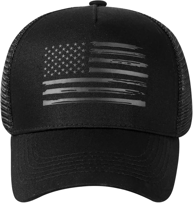 Baseball Cap American Flag Trucker Hat for Men Women 3D